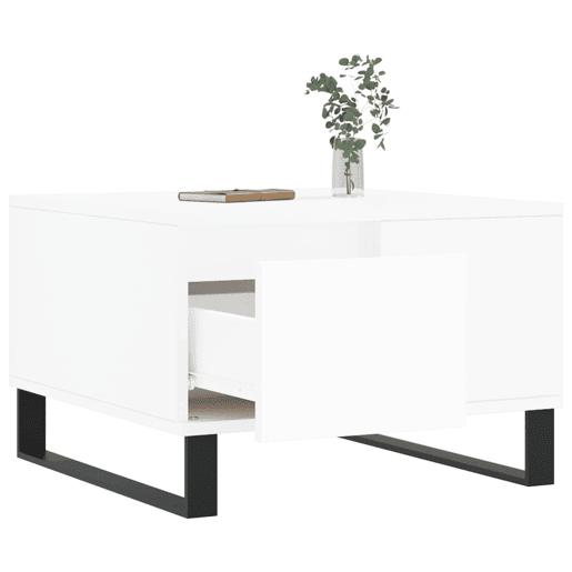 Mesa de Centro, Mesa baixa, 55x55x36,5 cm derivados de madeira branco