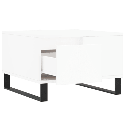 Mesa de Centro, Mesa baixa, 55x55x36,5 cm derivados de madeira branco