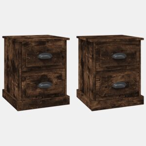 Soluna Home - Mesas de cabeceira Madeira 2 piezas 39 x 39 x 47,5 cm