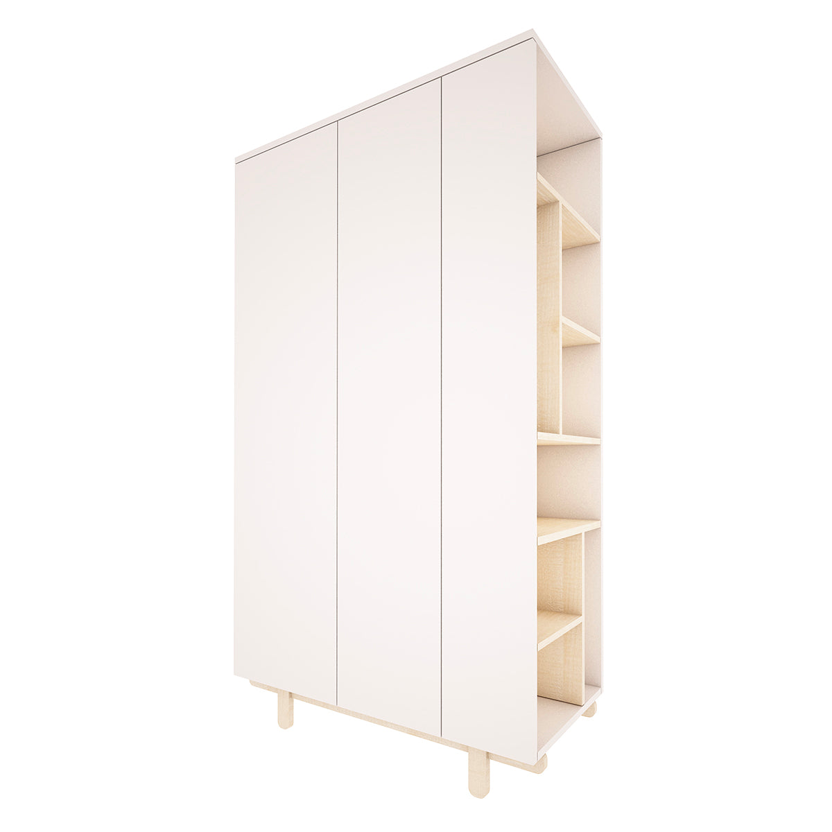 Armario 2 puertas Wood Luck Romy 115 Blanco