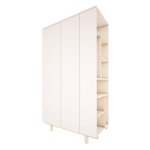 Roupeiro 2 portas Wood Luck Romy Branco
