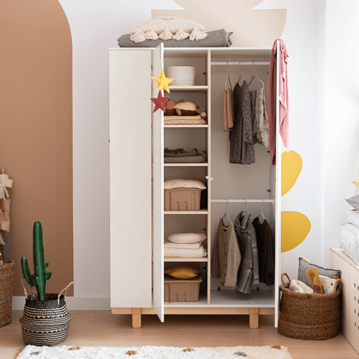 Roupeiro 2 portas Wood Luck Romy Branco