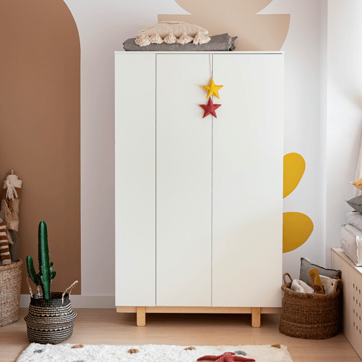 Roupeiro 2 portas Wood Luck Romy Branco
