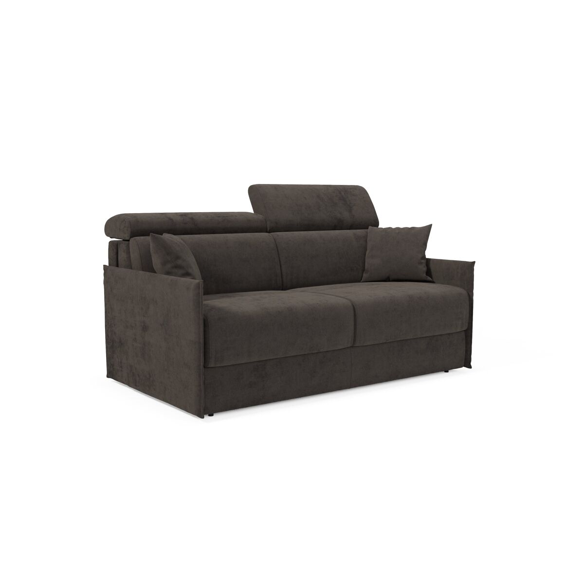 miryam sofa cama con reposacabezas reclinables en suave tejido antimanchas t31 169 cm negro