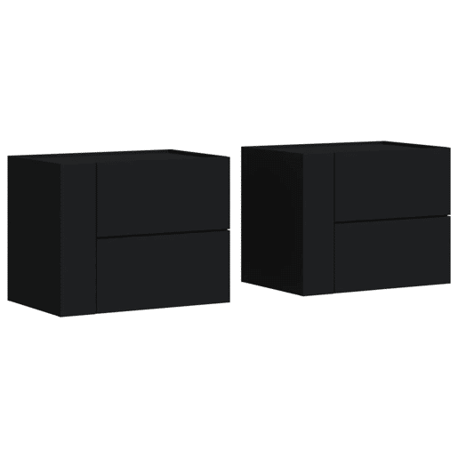 Soluna Home - Mesas de cabeceira Madeira 2 piezas 45 x 30 x 35 cm