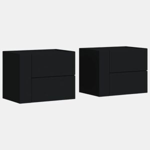Soluna Home - Mesas de cabeceira Madeira 2 piezas 45 x 30 x 35 cm