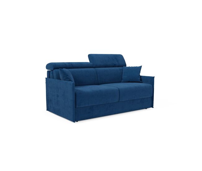 Miryam sofá cama con reposacabezas reclinables en suave tejido antimanchas t31 149 cm azul