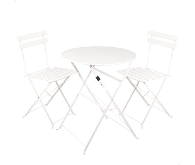 Aktive conjunto de muebles de terraza 60x70 cm blanco