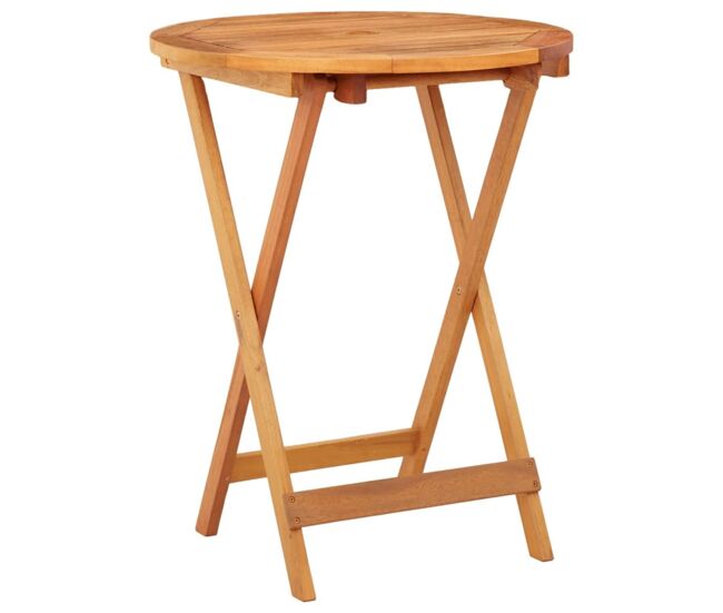 Mesa de jardín colina plegable madera de eucalipto ø60x75 cm