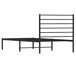Estructura de cama Industrial con cabecero acero 105x207 Estructura de cama Industrial con cabecero acero 105x207 Negro