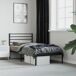 Estructura de cama Industrial con cabecero acero 105x207 Estructura de cama Industrial con cabecero acero 105x207 Negro