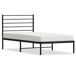 Estructura de cama Industrial con cabecero acero 85x207 Estructura de cama Industrial con cabecero acero 85x207 Negro