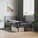 Estructura de cama Industrial con cabecero acero 85x207 Estructura de cama Industrial con cabecero acero 85x207 Negro