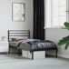 Estructura de cama Industrial con cabecero acero 80x196 Estructura de cama Industrial con cabecero acero 80x196 Negro