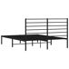 Estructura de cama Industrial con cabecero acero 125x207 Estructura de cama Industrial con cabecero acero 125x207 Negro