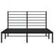 Estructura de cama Industrial con cabecero acero 125x207 Estructura de cama Industrial con cabecero acero 125x207 Negro
