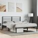 Estructura de cama Industrial con cabecero acero 125x207 Estructura de cama Industrial con cabecero acero 125x207 Negro