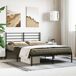 Estructura de cama Industrial con cabecero acero 125x207 Estructura de cama Industrial con cabecero acero 125x207 Negro