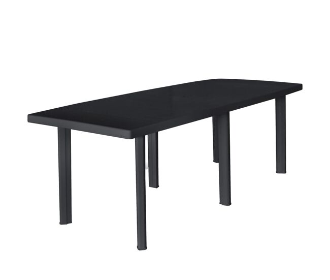 Mesa de jardín florencia 6 personas antracita 72x216x90 cm