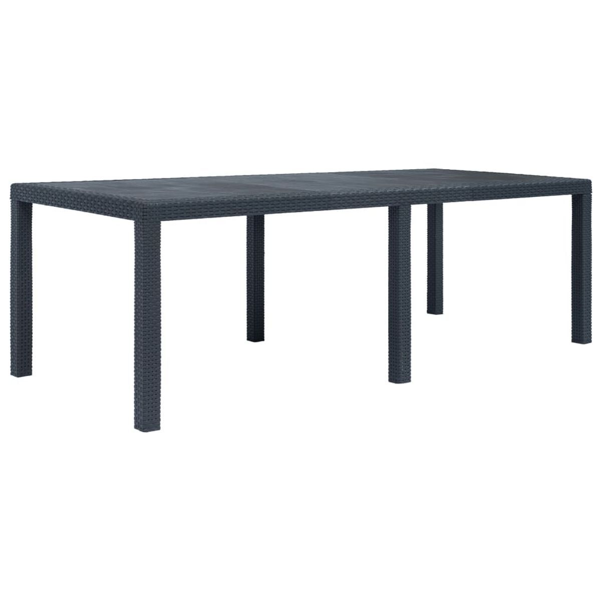 Mesa de jardín gardenia antracita 72x220x90 cm