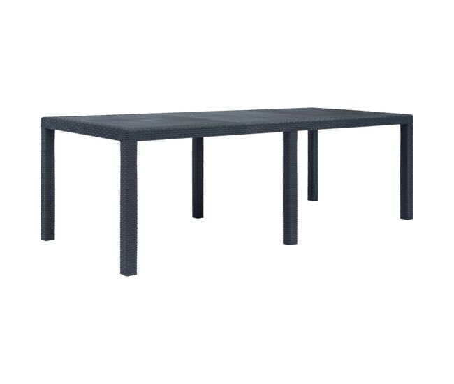 Mesa de jardín gardenia antracita 72x220x90 cm