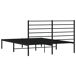 Estructura de cama Industrial con cabecero acero 146x196 Estructura de cama Industrial con cabecero acero 146x196 Negro