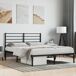 Estructura de cama Industrial con cabecero acero 146x196 Estructura de cama Industrial con cabecero acero 146x196 Negro