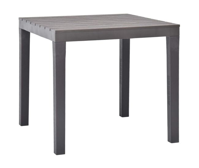 Mesa de jardín hool marrón oscuro 72x78x78 cm