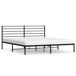 Estructura de cama Industrial con cabecero acero 187x219 Estructura de cama Industrial con cabecero acero 187x219 Negro