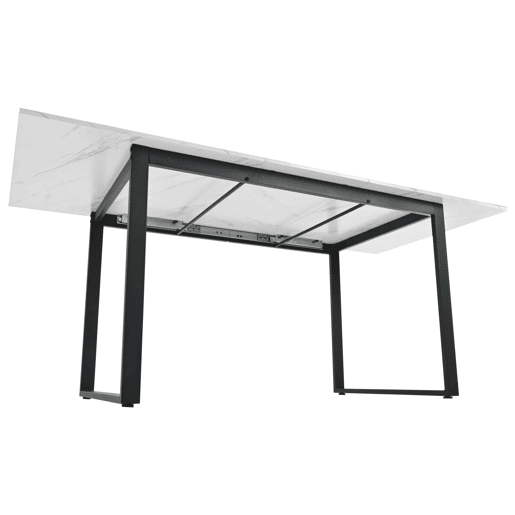 Conjunto de sala de jantar 140180x80cm - Mesa moderna com 4 cadeiras de veludo cinza
