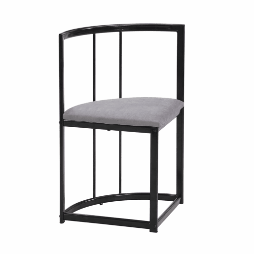 Conjunto de mesa e 6 cadeiras - cadeiras com assento e almofadas para as costas - preto