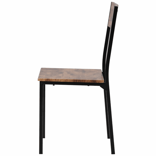 Conjunto de sala de jantar com 4 cadeiras - Mesa para varanda, sala de jantar e sala de estar - Vintage castanho