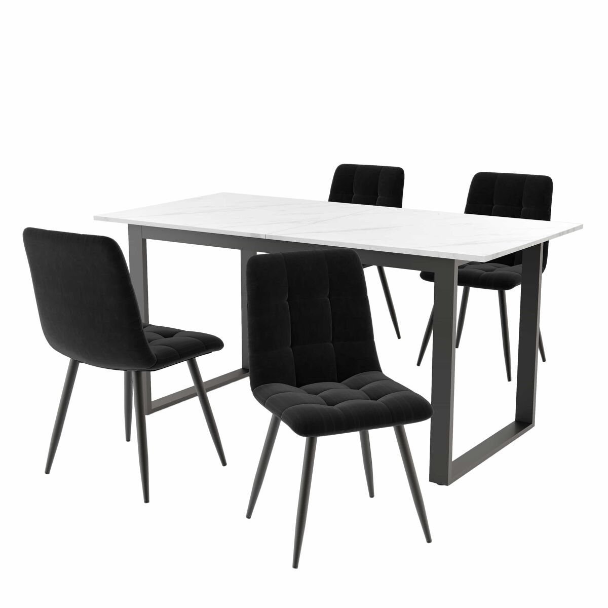 Conjunto de mesas y sillas de comedor 180x80