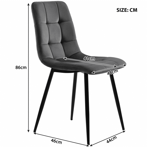 Conjunto de sala de jantar de 5 peças 117x68 cm - Mesa de cozinha moderna com 4 cadeiras, pernas metálicas pretas, madeira nogal