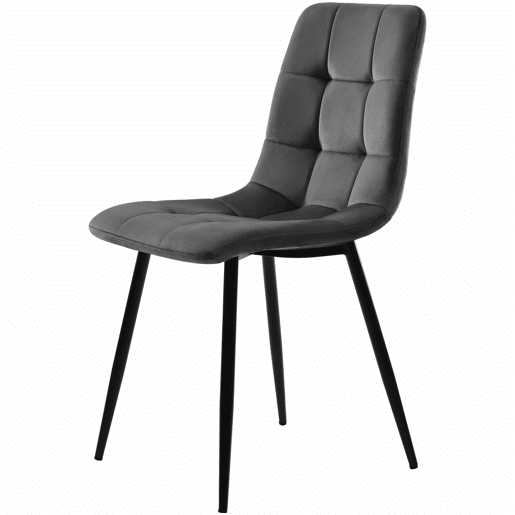 Conjunto de sala de jantar de 5 peças 117x68 cm - Mesa de cozinha moderna com 4 cadeiras, pernas metálicas pretas, madeira nogal