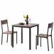 Conjunto de mesas y sillas de comedor 70x70 Conjunto de mesas y sillas de comedor 70x70 Marrón