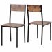 Conjunto de mesas y sillas de comedor 70x70 Conjunto de mesas y sillas de comedor 70x70 Marrón