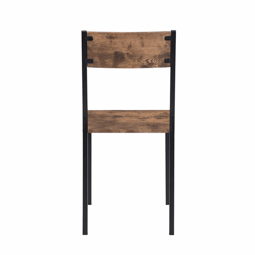Conjunto de sala de jantar - Mesa com 2 cadeiras - Vintage castanho