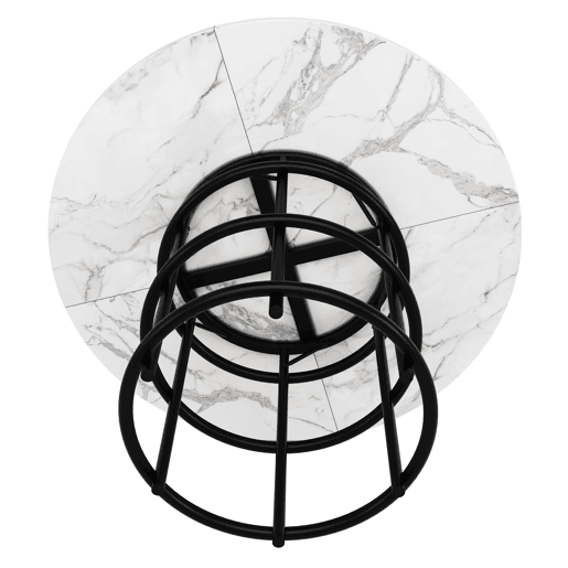 Conjunto de sala de jantar de 5 peças - Mesa redonda de 100 cm - 4 cadeiras de veludo cinzento - Preto