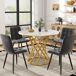 Conjunto de mesas y sillas de comedor 80x80 Conjunto de mesas y sillas de comedor 80x80 Dorado