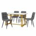 Conjunto de mesas y sillas de comedor Conjunto de mesas y sillas de comedor Gris