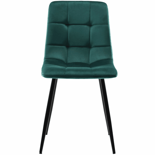 Conjunto de sala de jantar 120x70cm - Mesa moderna com 4 cadeiras - veludo verde escuro