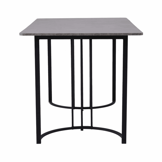 Conjunto de sala de jantar de 5 peças 140x80cm - Mesa com 4 cadeiras de veludo bege e pernas metálicas pretas