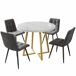Conjunto de mesas y sillas de comedor 80x80 Conjunto de mesas y sillas de comedor 80x80 Gris