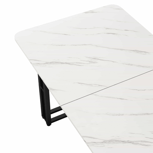 Conjunto de sala de jantar 140x80cm - 4 cadeiras de veludo preto - Mesa de ferro preto