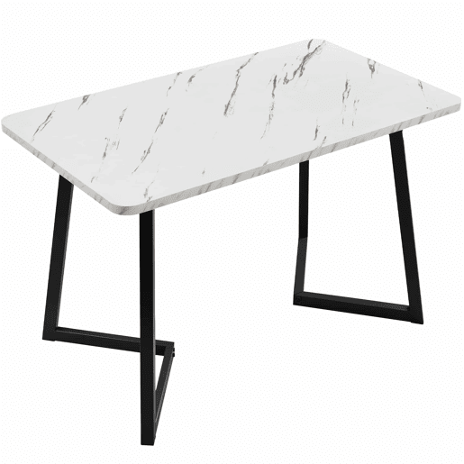 Conjunto de sala de jantar 117x68 cm - Mesa retangular moderna com 4 cadeiras - Samt cinza - Pernas pretas