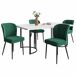 Conjunto de mesas y sillas de comedor 140x80 Conjunto de mesas y sillas de comedor 140x80 Verde