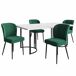 Conjunto de mesas y sillas de comedor 140x80 Conjunto de mesas y sillas de comedor 140x80 Verde