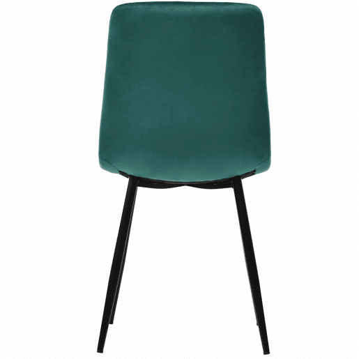 Conjunto de sala de jantar 117 cm - Mesa retangular moderna com 4 cadeiras, veludo verde, pernas douradas