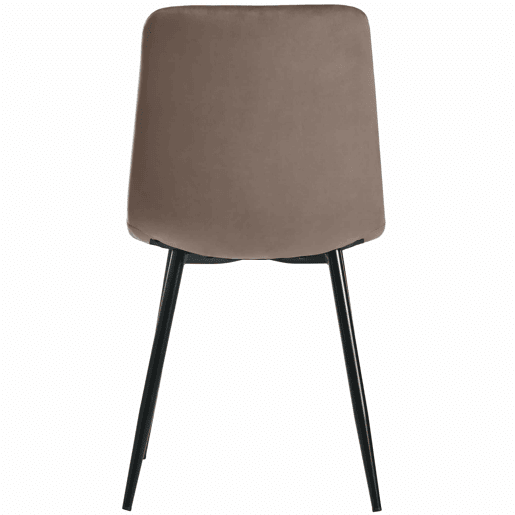 Conjunto de sala de jantar 117x68cm - Mesa retangular moderna com 4 cadeiras, Cadeiras de veludo castanho, Pernas douradas